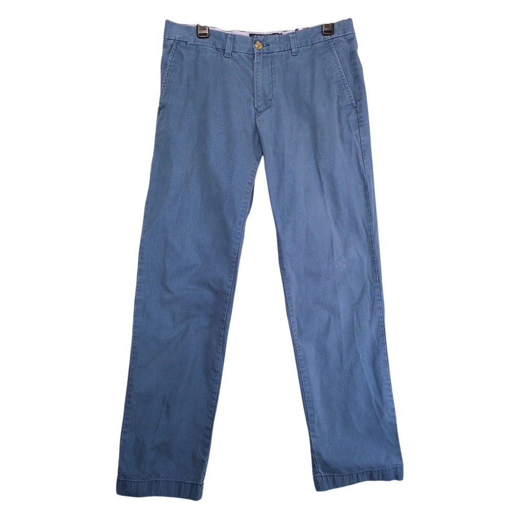 Tommy Hilfiger Custom‎ Fit Chino Pants Men's 33x31" Slate Blue Cotton Low Rise